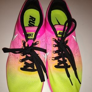 NIKE FLEX 2016 Size 9 844737-999 Pink Yellow White